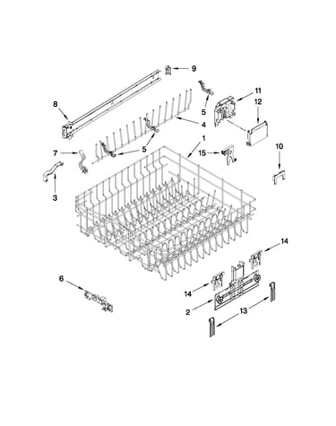 Upper rack and track parts