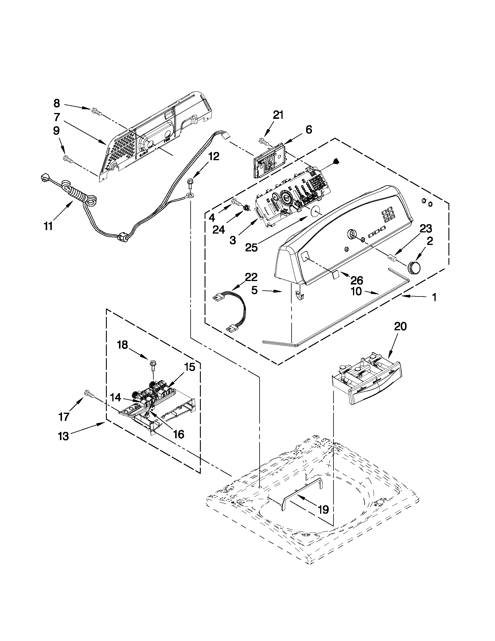 Console and dispenser parts