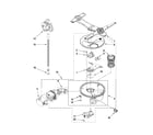 Kenmore Elite 66513944K017 pump, washarm and motor parts diagram