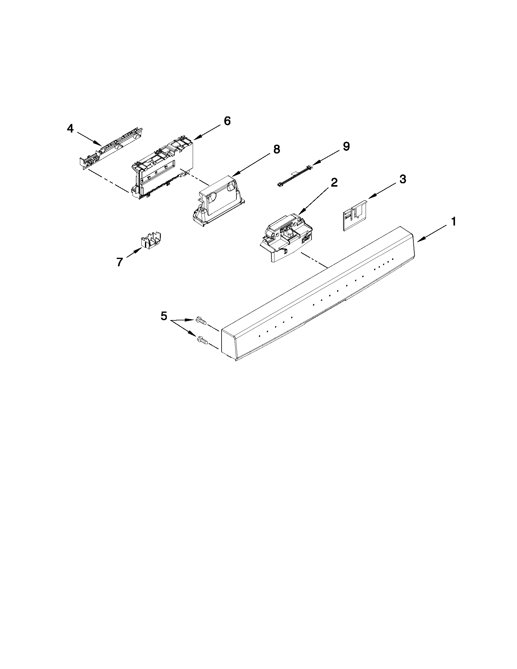 CONTROL PANEL AND LATCH PARTS