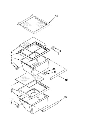 Refrigerator shelf parts