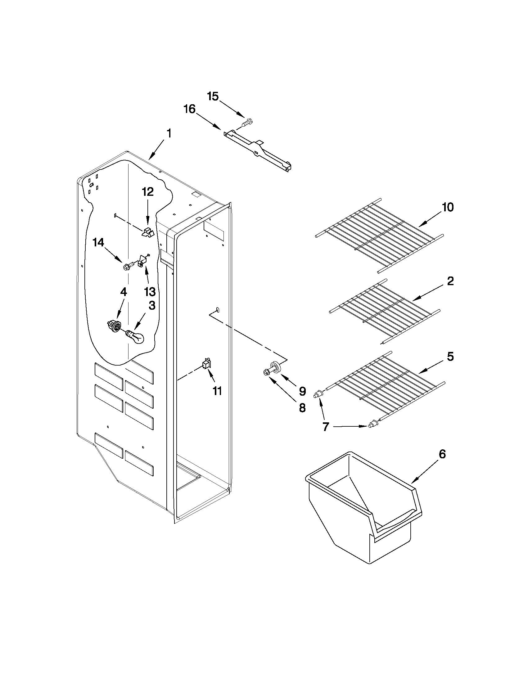 Freezer liner parts