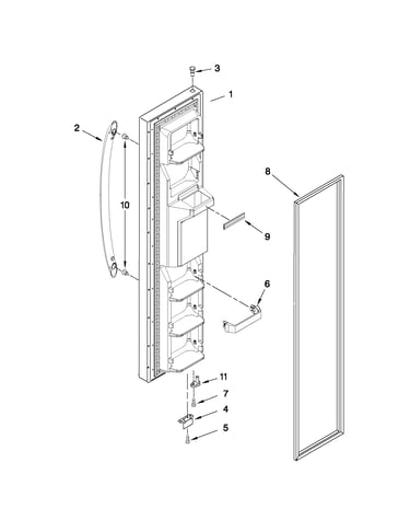 Freezer door parts