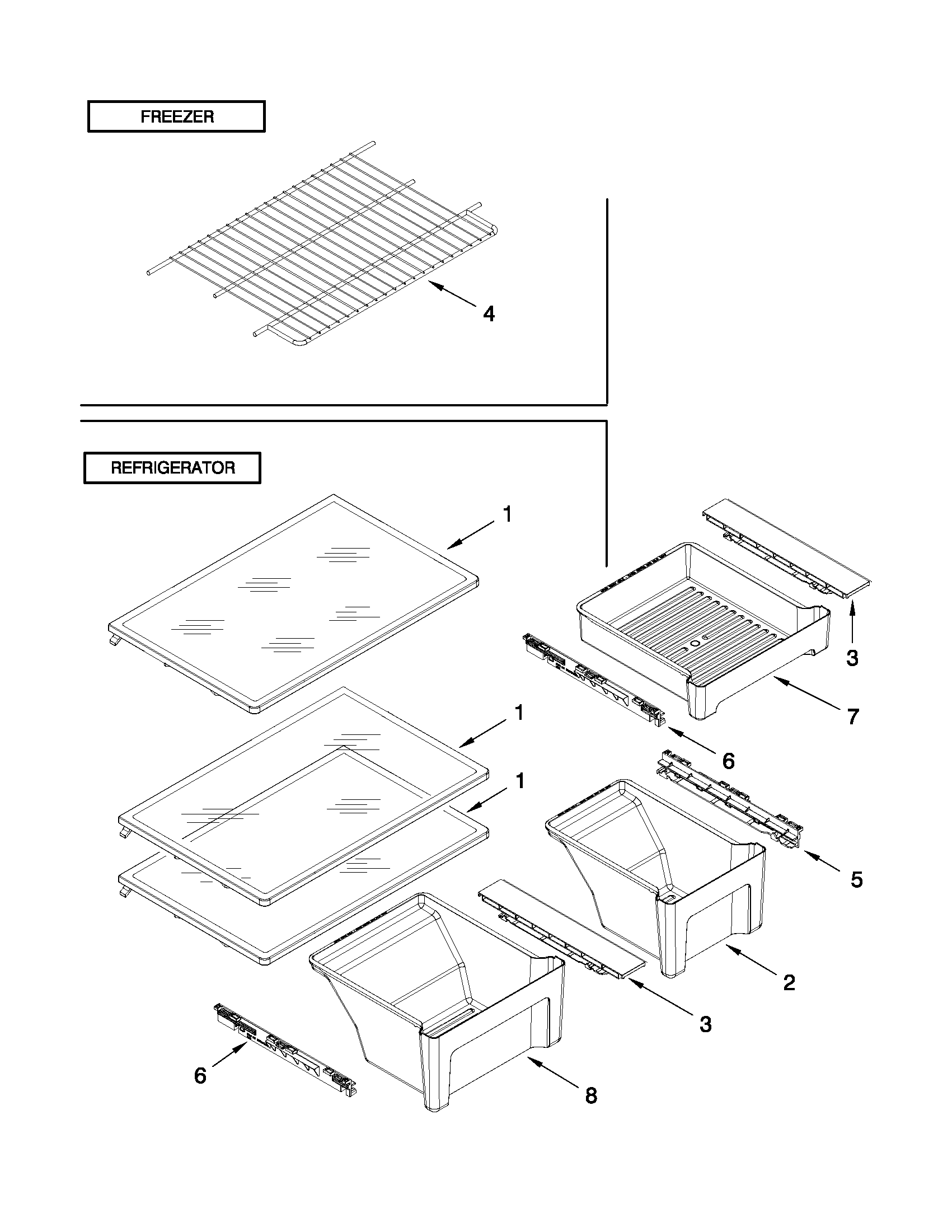 Shelf parts
