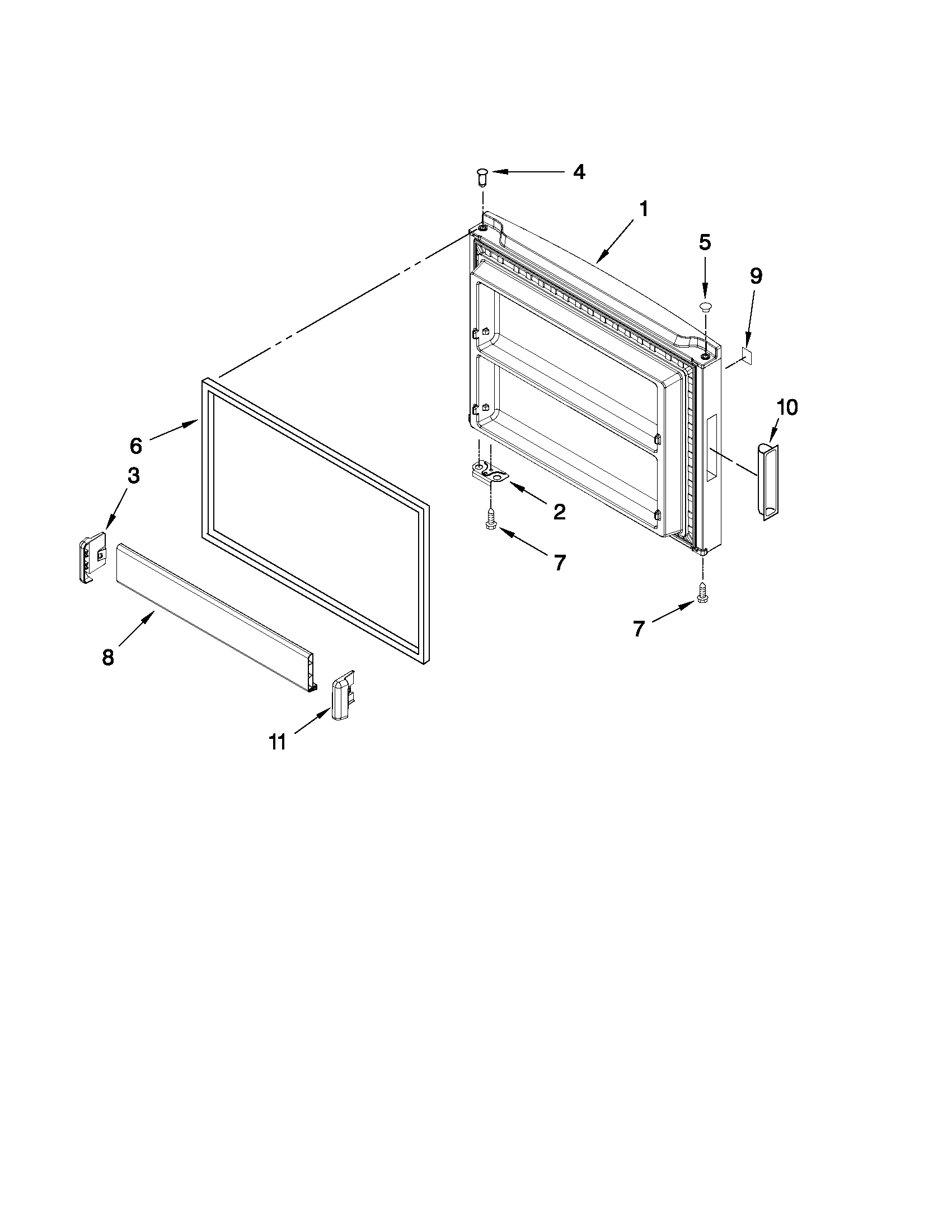 Freezer door parts
