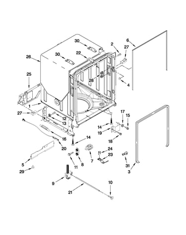 Tub and frame parts