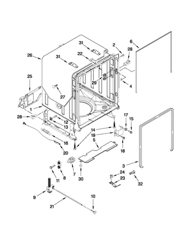 Tub and frame parts