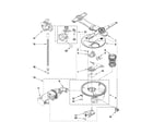 Kenmore Elite 66513964K017 pump, washarm and motor parts diagram