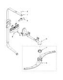Upper wash and rinse parts