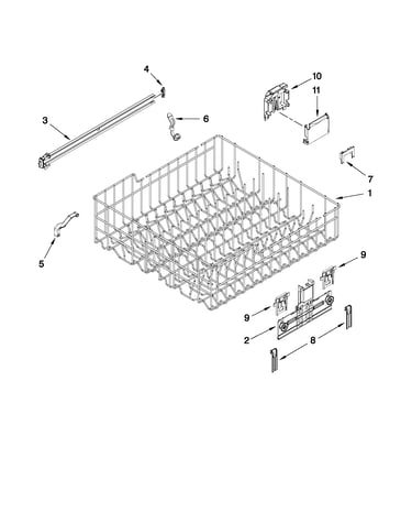 Upper rack and track parts