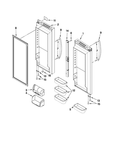 Refrigerator door parts