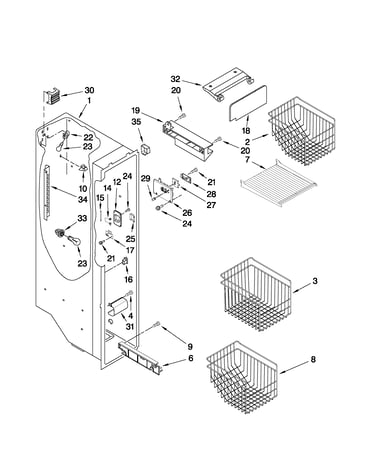 Freezer liner parts