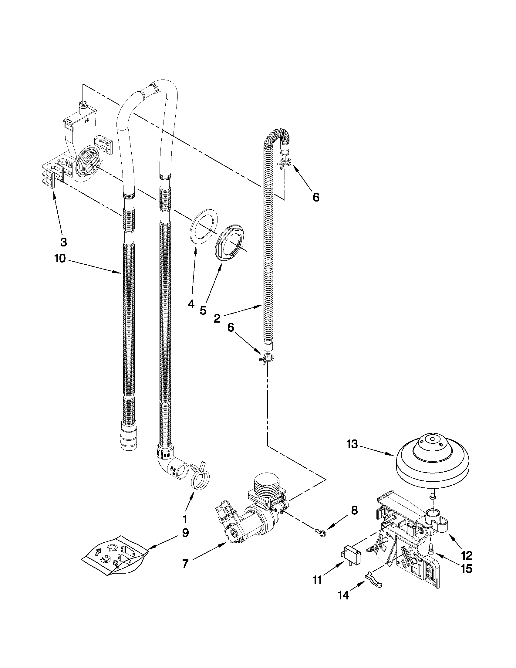 Fill, drain, and overfill parts