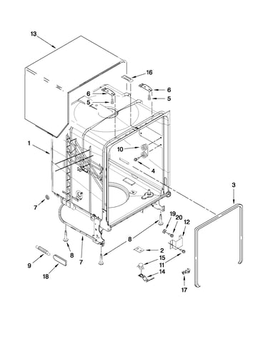 Tub and frame parts