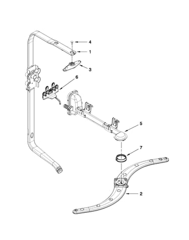 Upper wash and rinse parts
