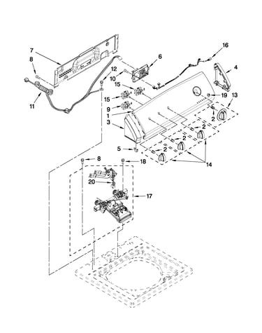 Controls and water inlet parts
