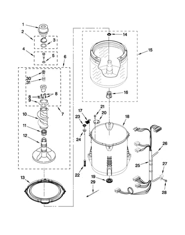 Basket and tub parts