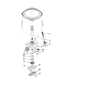 Kenmore 11021252112 gearcase, motor and pump parts diagram