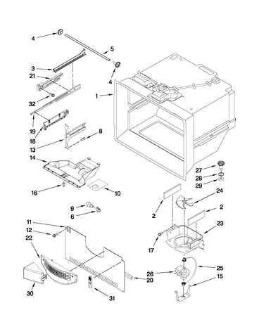 Freezer liner parts