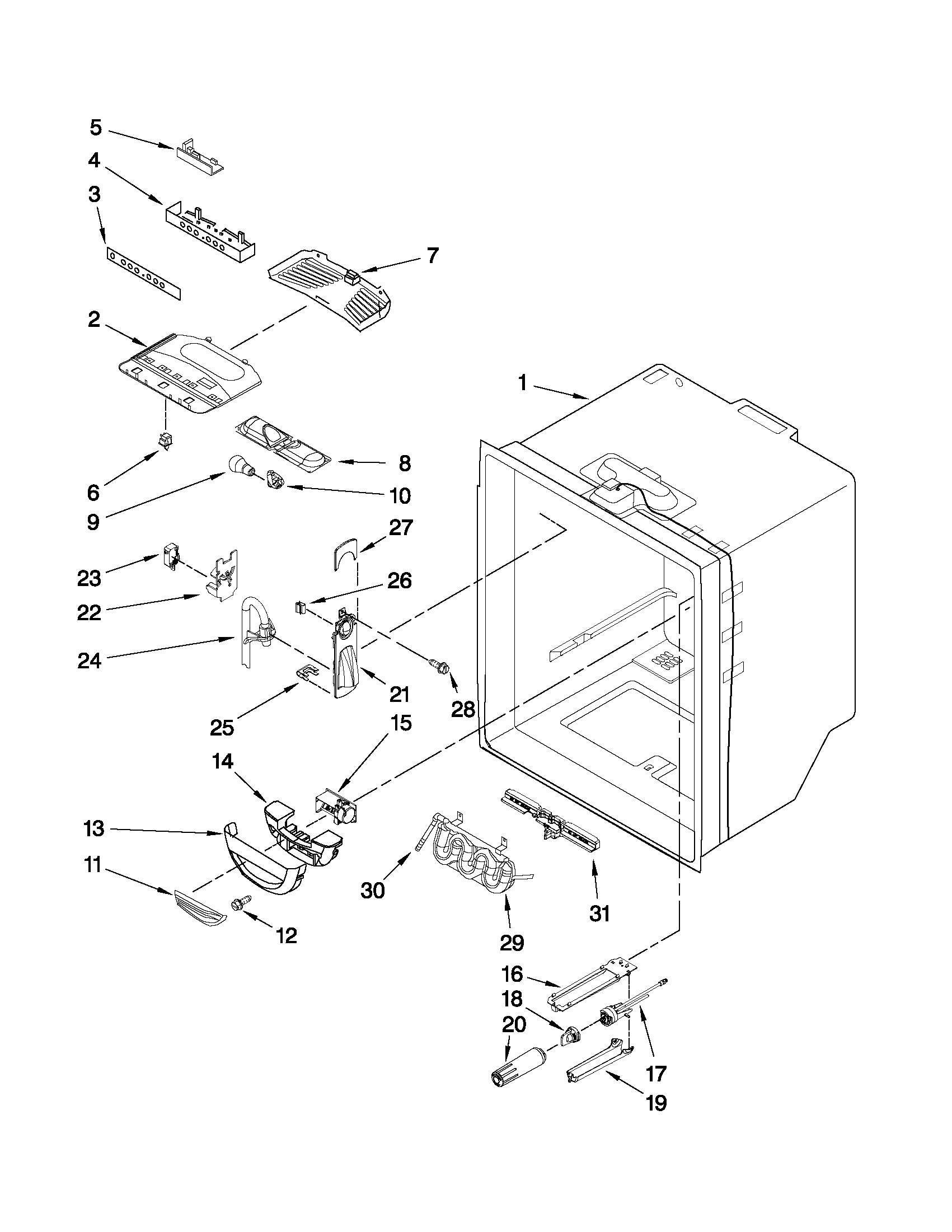 REFRIGERATOR LINER PARTS
