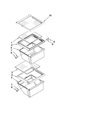Refrigerator shelf parts
