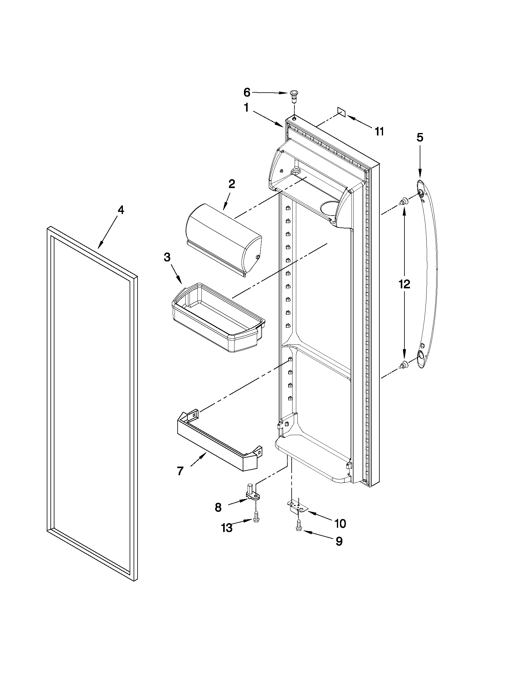 Refrigerator door parts