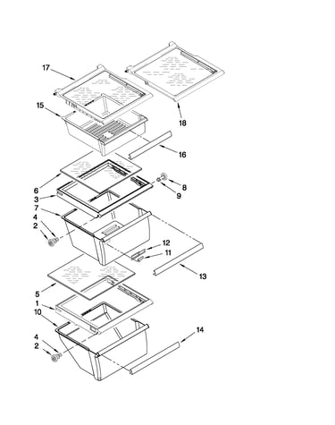Refrigerator shelf parts