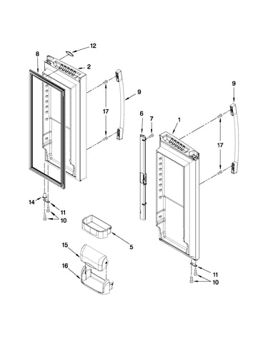 Refrigerator door parts