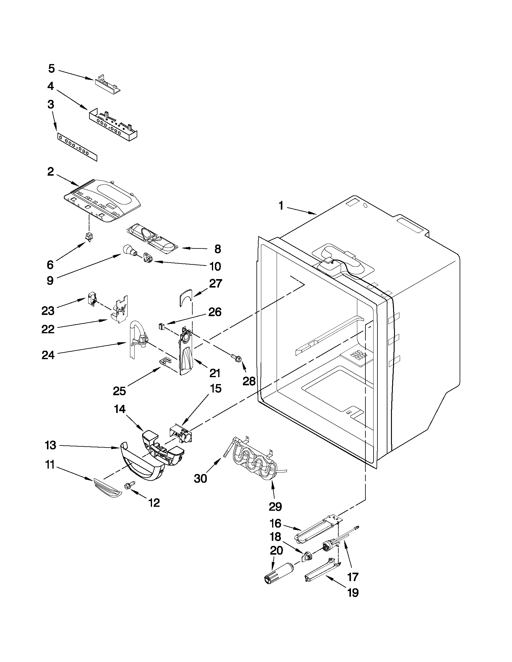 REFRIGERATOR LINER PARTS