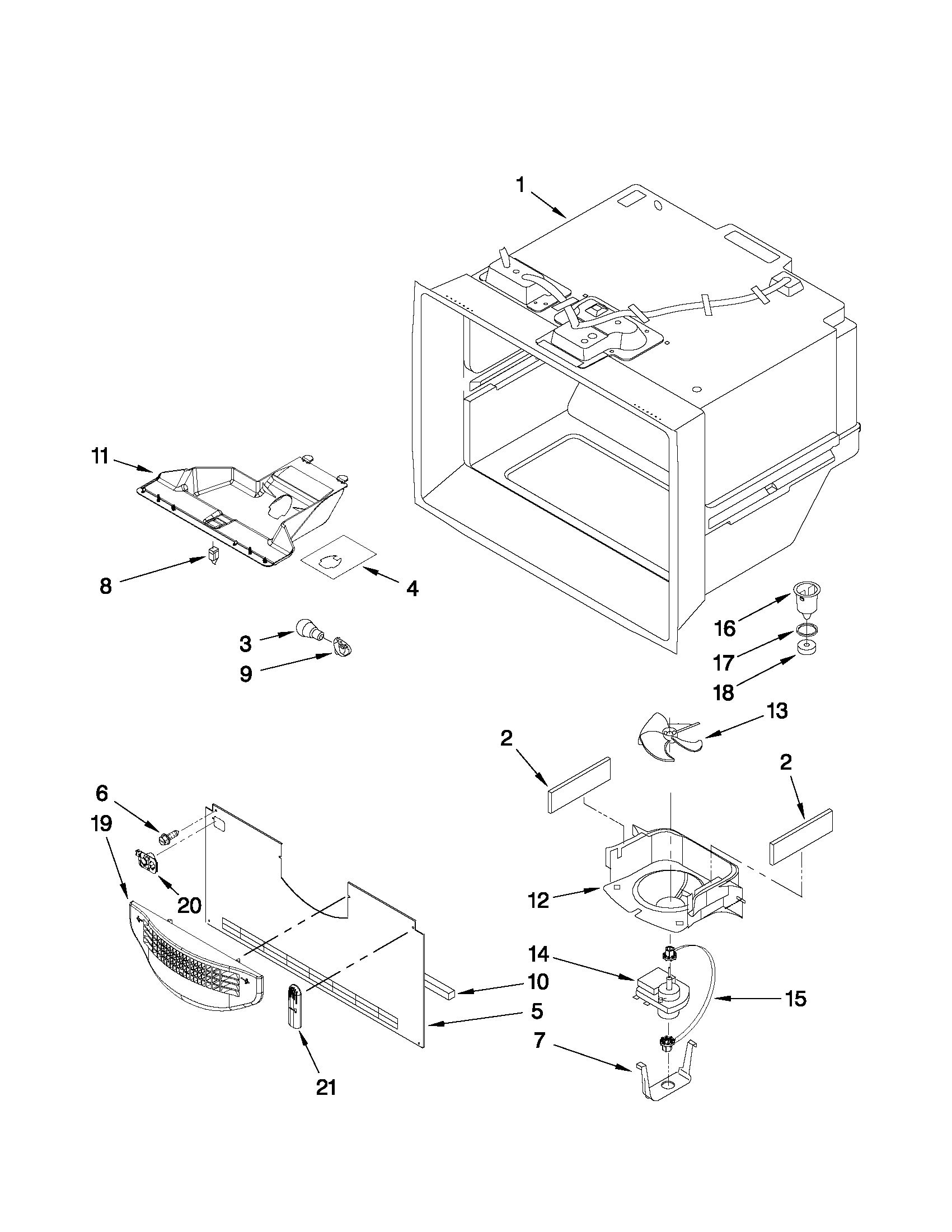 Freezer liner parts