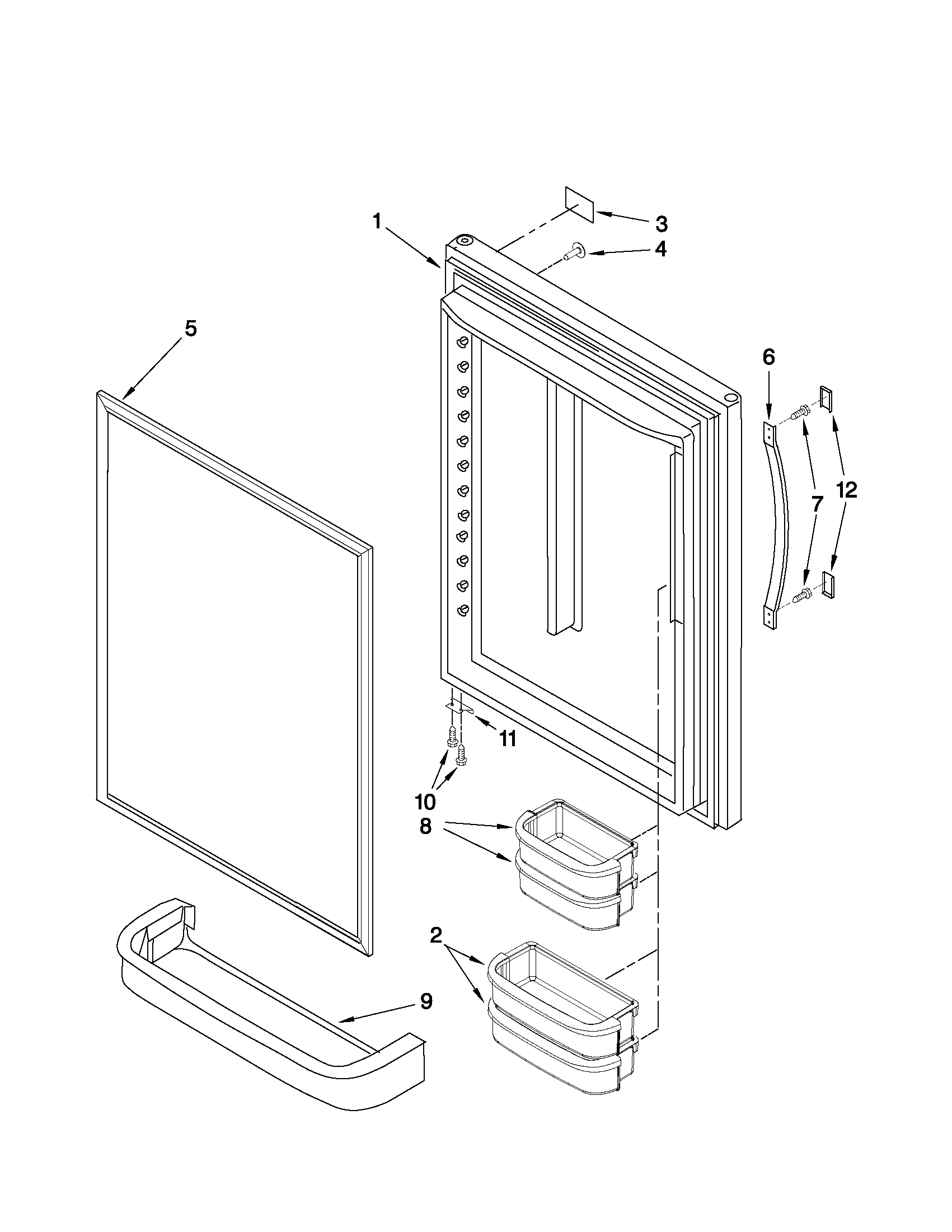 Refrigerator door parts