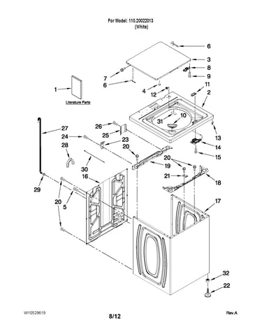 Top and cabinet parts