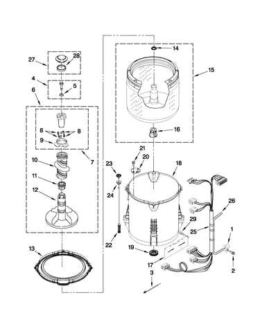 Basket and tub parts