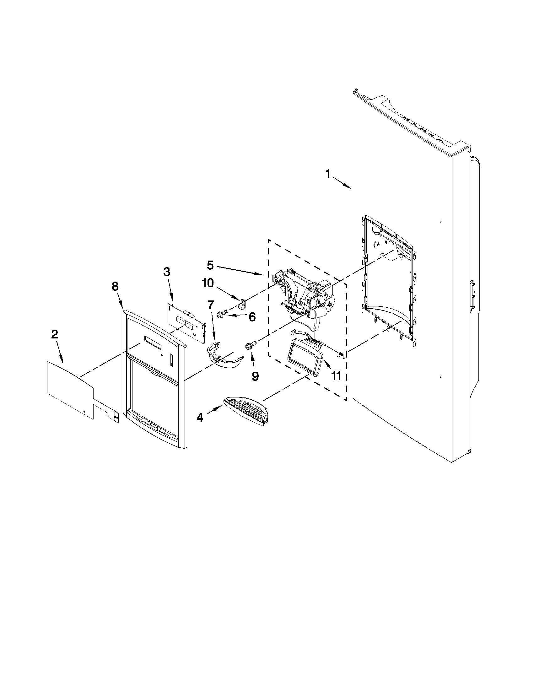 DISPENSER FRONT PARTS