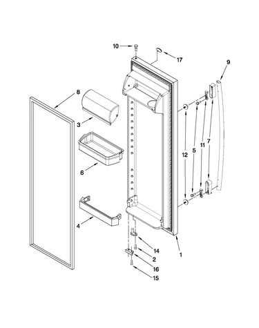 Refrigerator door parts