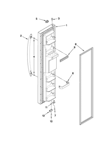 Freezer door parts