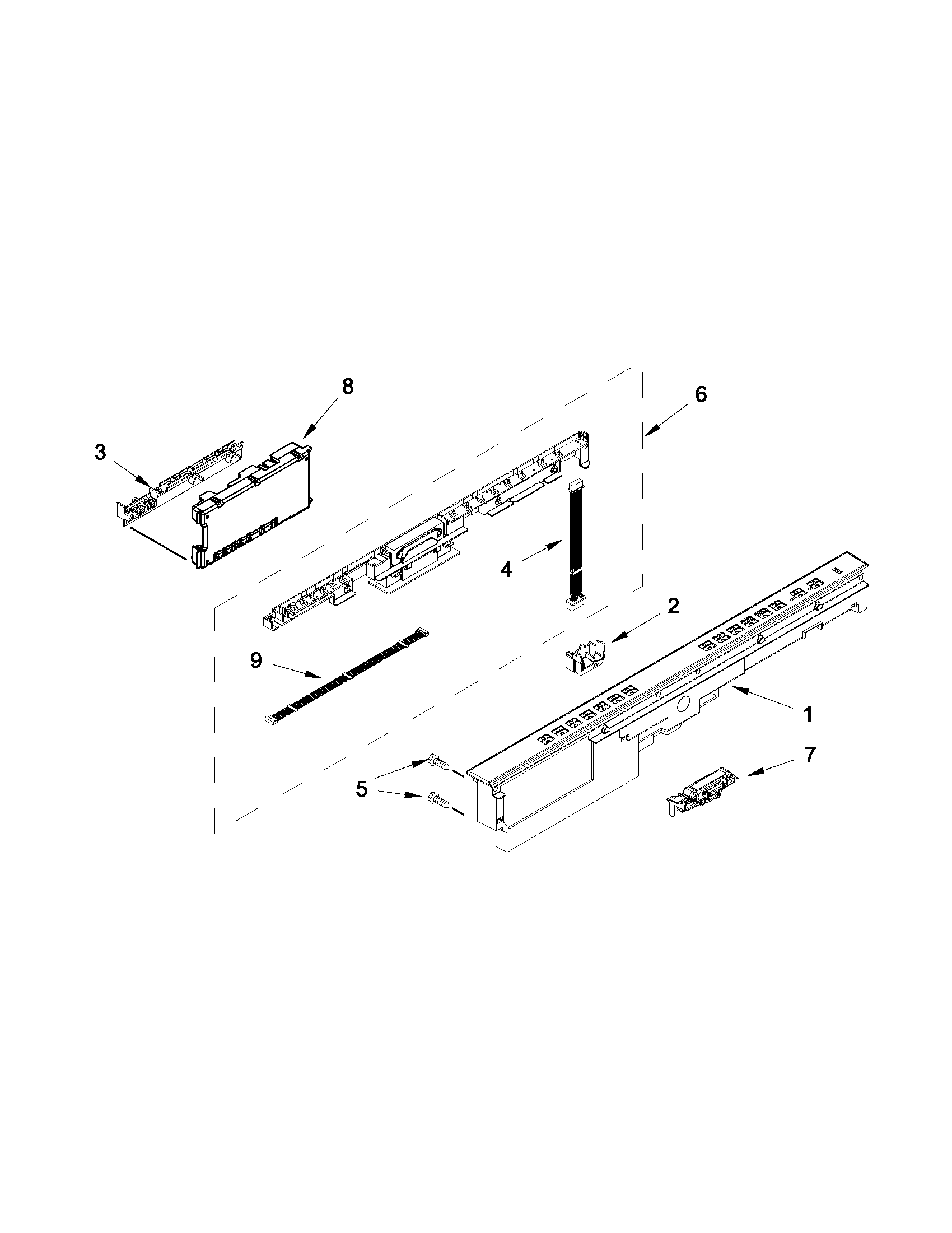 Control panel and latch parts