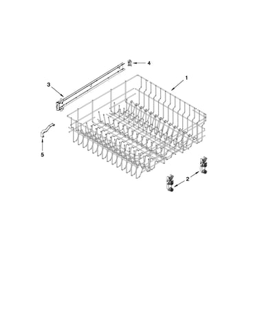 Upper rack and track parts