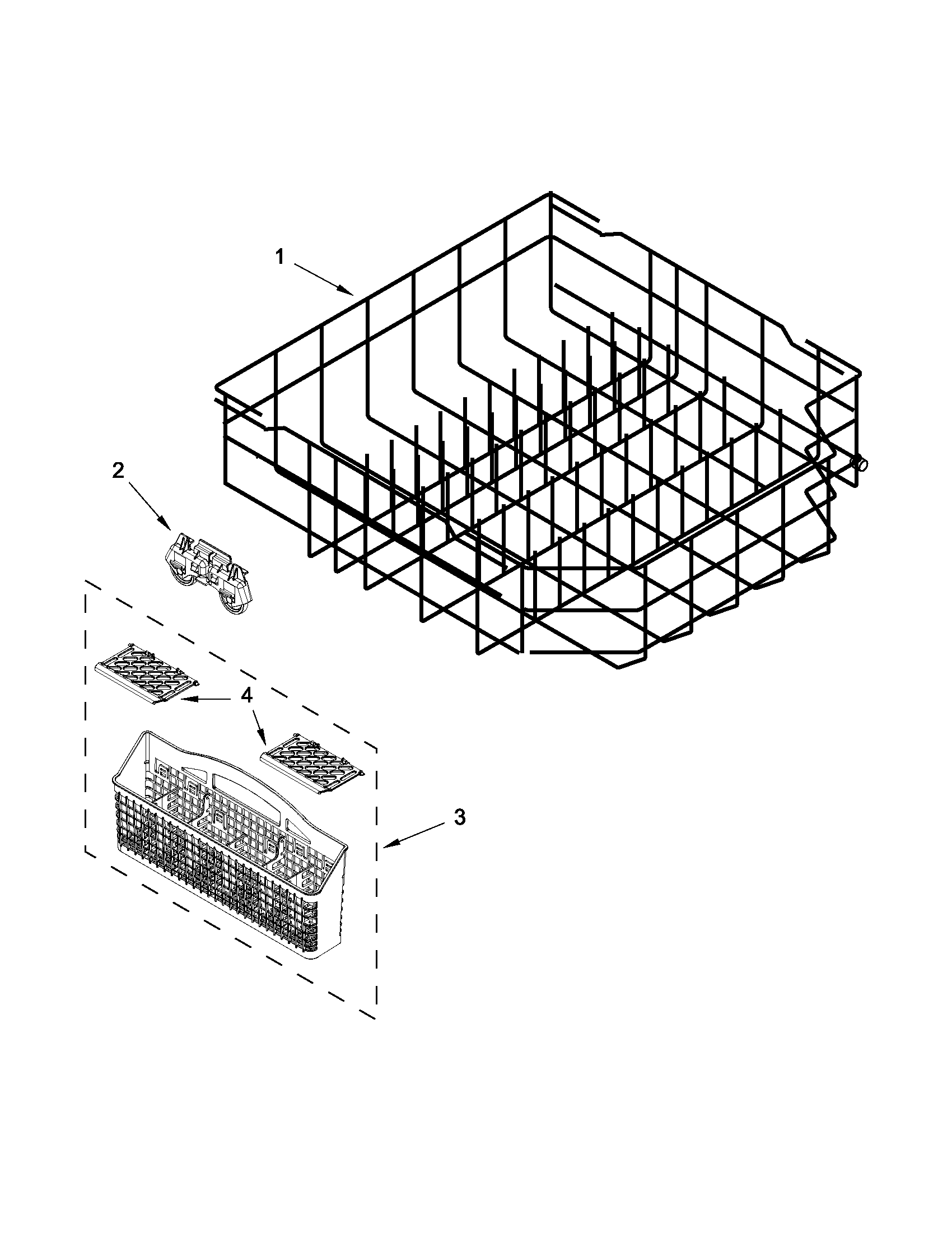 Lower rack parts