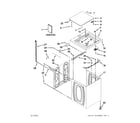 Kenmore 1105072011 top and cabinet parts diagram