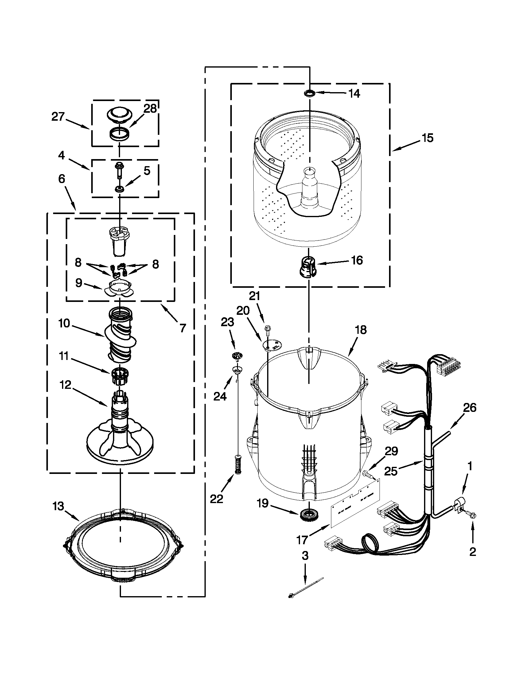 Basket and tub parts