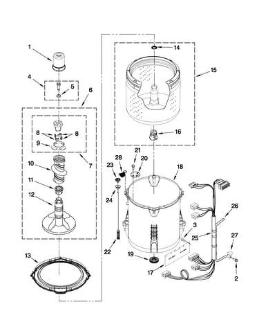 Basket and tub parts