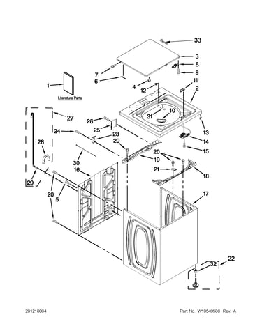 Top and cabinet parts