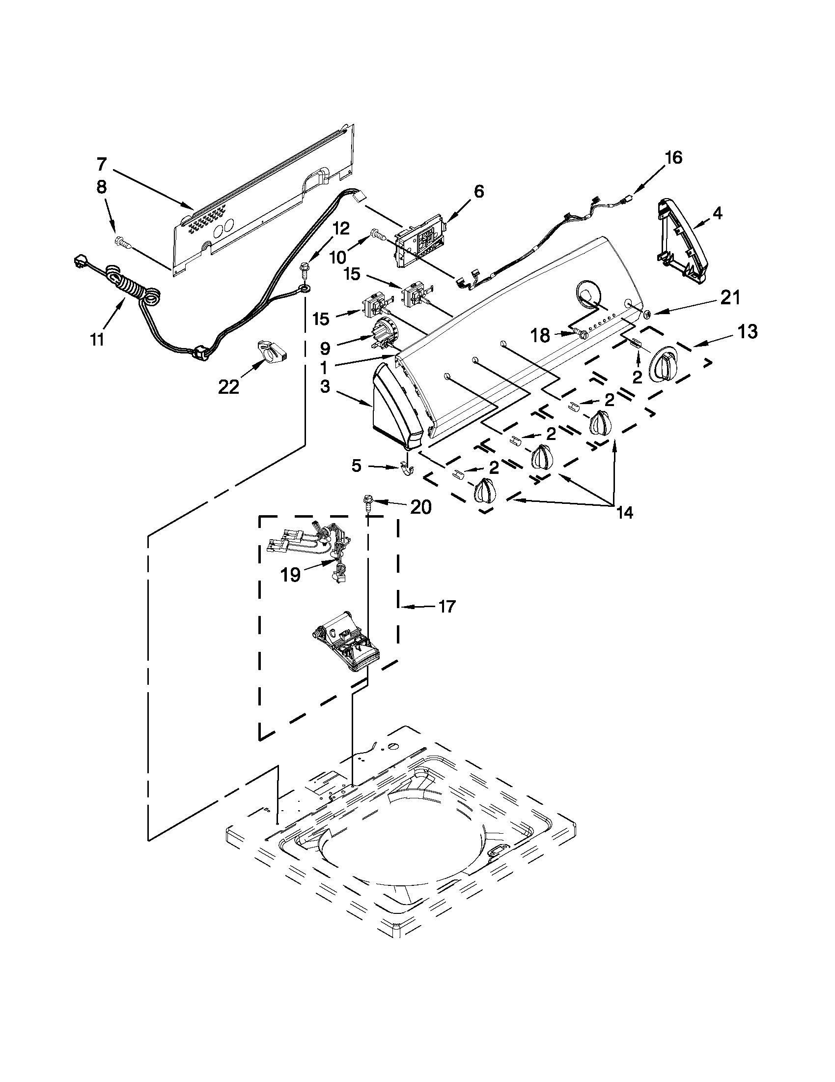 CONTROLS AND WATER INLET PARTS