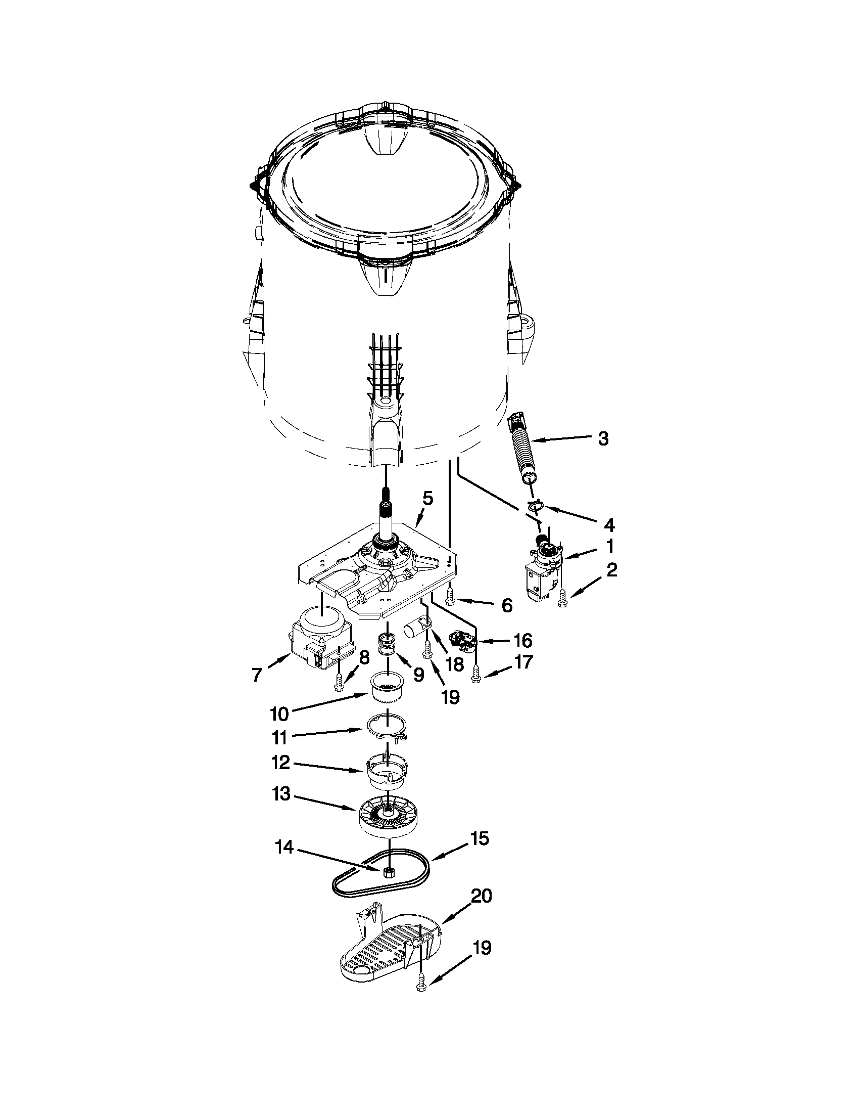 GEARCASE, MOTOR AND PUMP PARTS