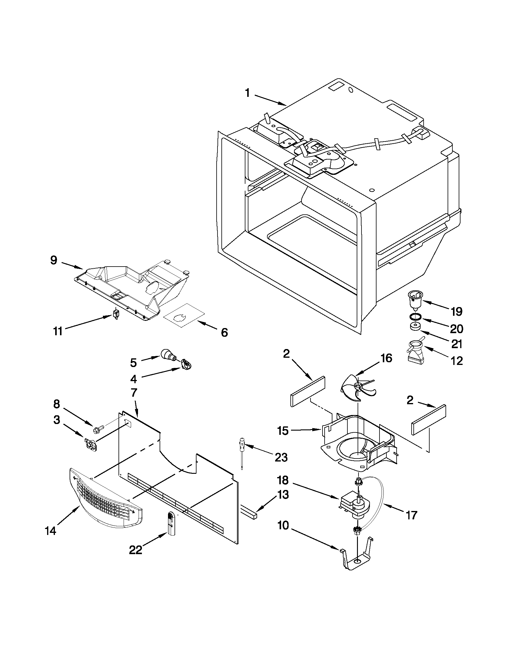 Freezer liner parts