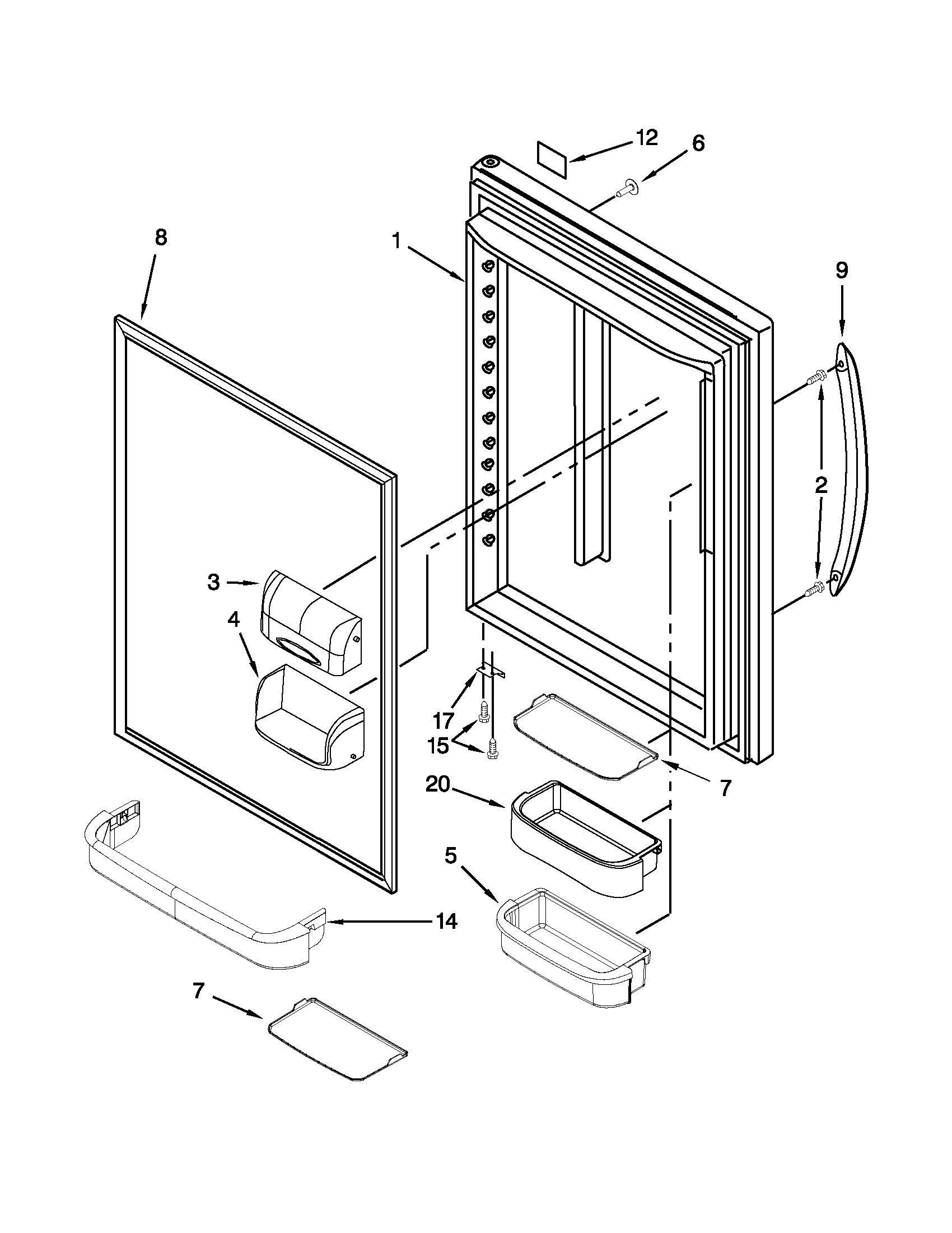 Refrigerator door