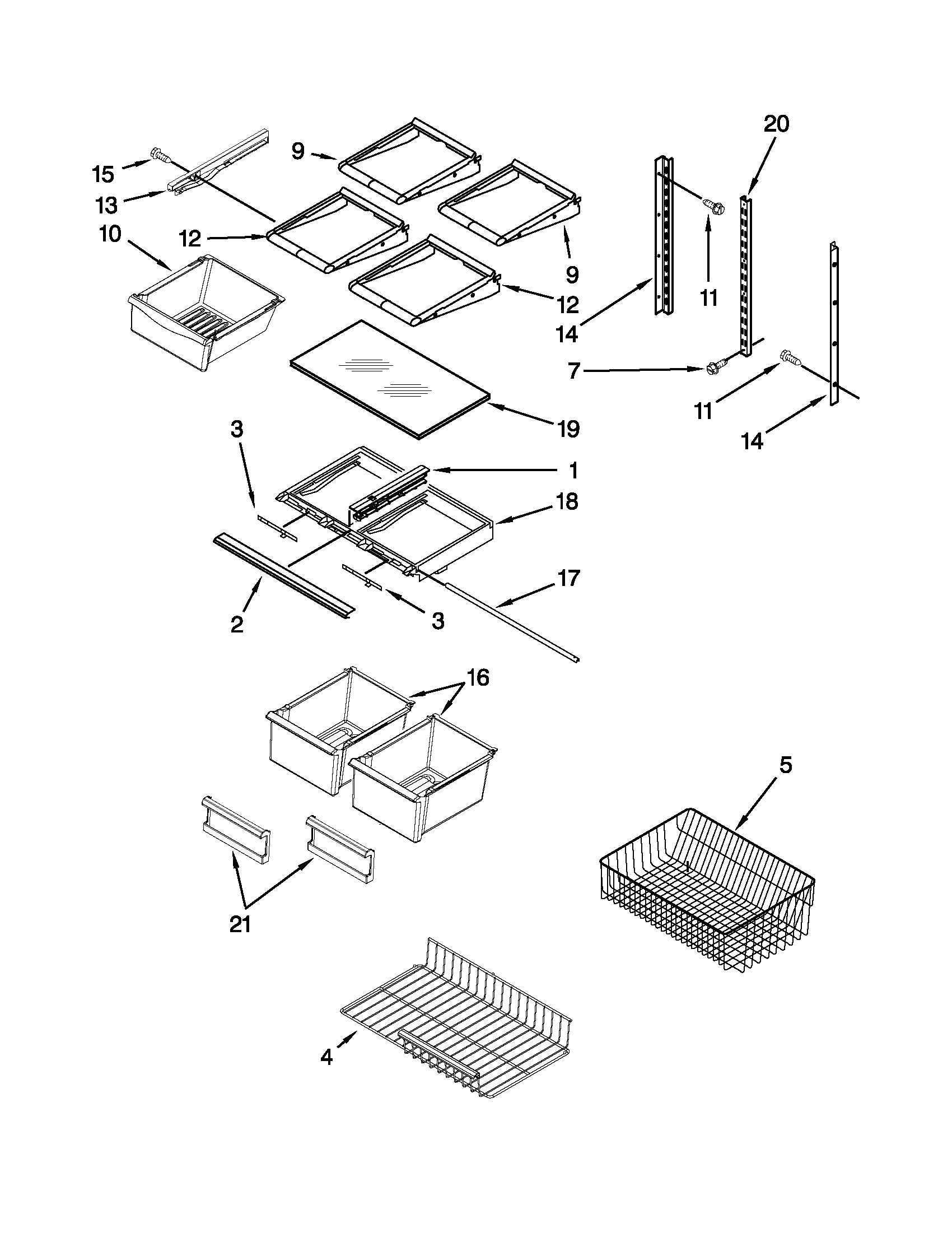 Shelf parts