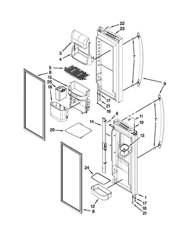 Refrigerator door parts