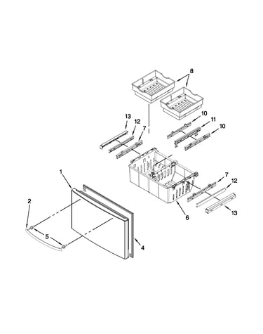 Freezer door parts